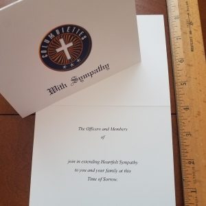 Sympathy Cards with Columbiette Logo-NEW