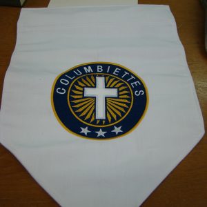 Embroidered Podium Flag weighted with Columbiette Emblem